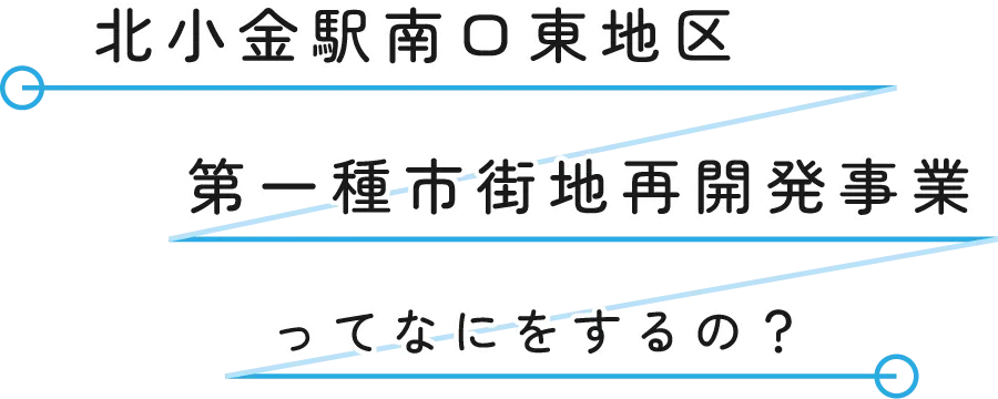 北小金駅南口東地区第一種市街地再開発事業ってなにをするの？